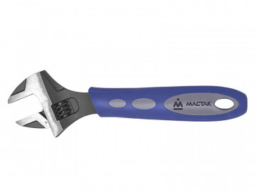 Ключ разводной 200 мм, эргономичная ручка, держатель МАСТАК 020-10200H