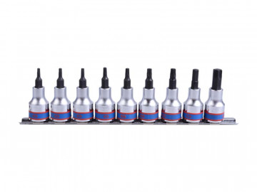 Набор торцевых насадок 1/2", TORX, Т20-Т60 мм, L = 60 мм, 9 предметов KING TONY 4109PR10