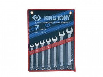 Набор комбинированных ключей, 10-19 мм, 7 предметов KING TONY 1207MR