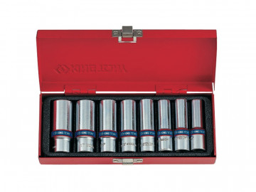 Набор глубоких торцевых головок 3/8&quot, шестигранные, 10-19 мм, 8 предметов KING TONY 3508MR