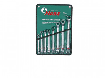 Комплект накидных ключей 45град 8-24мм 8шт Hans 16028M