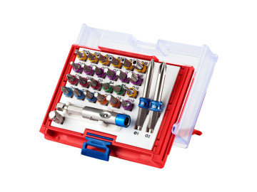 Набор вставок (бит) 1/4, TORX, HEX, PZ, PH, SLOT, 28 предметов МАСТАК 058-11028C