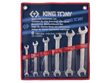 KING TONY Набор рожковых ключей, 8-19 мм, 6 предметов 1106MR01
