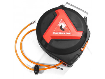 Шланг на самоскручивающейся катушке 10/15 мм 15 метров СТАНКОИМПОРТ HR01015HPVC