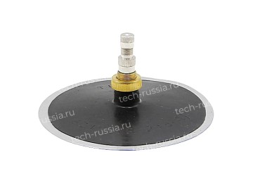 Подложка с ниппелем для тракторной камеры (диаметр отверстия в диске 11,9 мм, диаметр подложки 110 мм) 6218-1 TECH